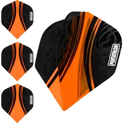 Abbildung von abcdarts Unisex Erwachsene Pentathlon Tribal Dart Flights, Orange, Klassische EU
