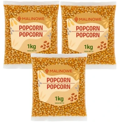 Abbildung von Malinowe Körner Popcorn 3x1kg Mais