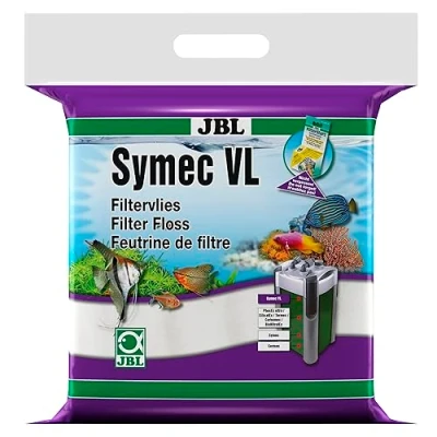 Abbildung von JBL Filterwatte für Aquarienfilter gegen alle Wassertrübungen, Symec, 80x25x3 cm (1er Pack)