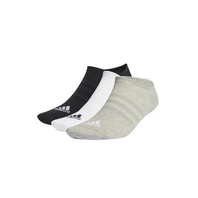 Abbildung von adidas Unisex Thin and Light 3 Pairs Sneaker Socken, Medium Grey Heather/White/Black, S
