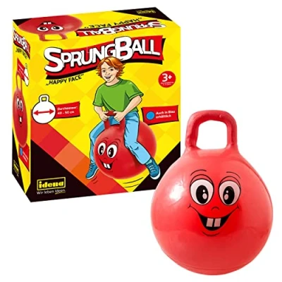 Abbildung von Idena Hüpfball Happy Face, Rot, 40 50 cm Durchmesser, belastbar bis kg