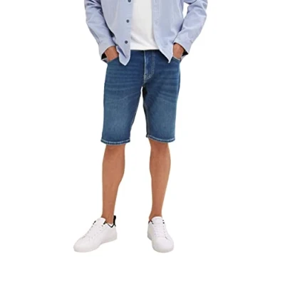 Abbildung von TOM Tailor JOSH Jeans Shorts, Herren, Größe: 33, Tinted blue denim