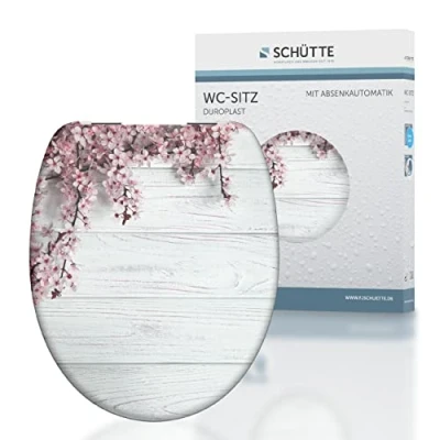 Abbildung von Schütte WC Sitz Flowers&amp;Wood, Duroplast, Absenkautomatik, Motivdruck