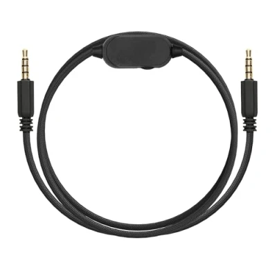 Abbildung von kwmobile Kopfhörerkabel für Logitech G633 / G933 Ersatz Kabel 100 cm Mikrofon Lautstärkeregler 3.5mm Klinke