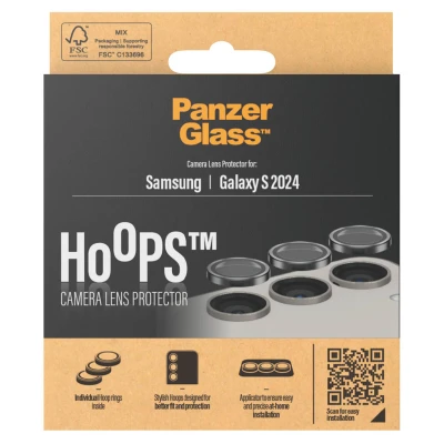 Abbildung von Samsung Galaxy S24 Panzerglas PanzerGlass Camera Protector Hoop Optic Rings Kameraprotektor für das Black