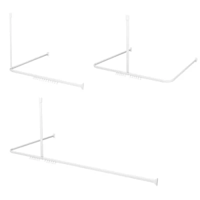 Abbildung von Duschvorhangstange Duschvorhangschienen Set Easy Roll Weiß, Sealskin, Aluminium
