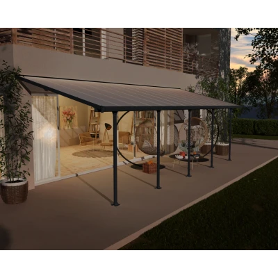 Abbildung von Terrassendach &quot;FERIA&quot; 3 x 8.5 grey clear