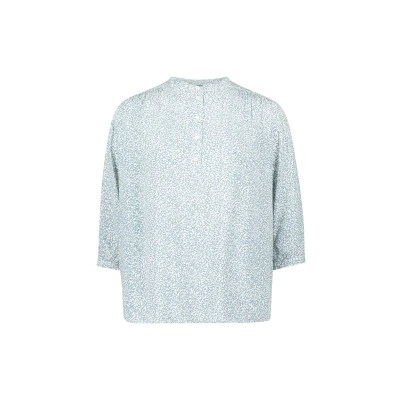 Abbildung von zero MIT Knopfleiste Bluse, Damen, Größe: 34, Creamblue