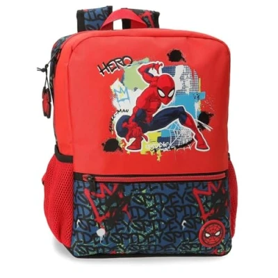 Abbildung von Joumma Marvel Spiderman Urban Schulrucksack, anpassbar an Trolley, rot, 27 x 33 11 cm, Polyester, 13,68 l, Trolley