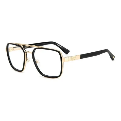 Abbildung von Dsquared2 Herren D2 0064 RHL Rahmen von BRILLEN Acetat Gold / Schwarz Quadratisch