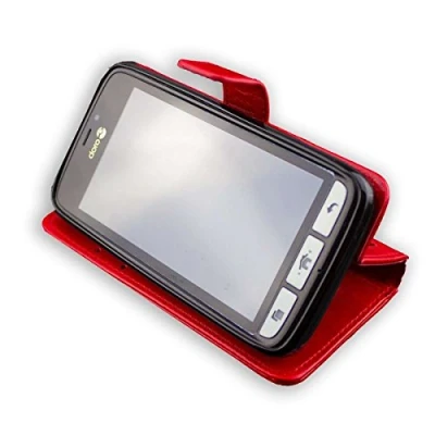 Abbildung von caseroxx Handy Hülle Tasche kompatibel mit Doro 8030/8031 Bookstyle Case Wallet in rot