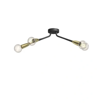 Abbildung von Lucande Carlea Deckenlampe, 4 fl. schwarz messing