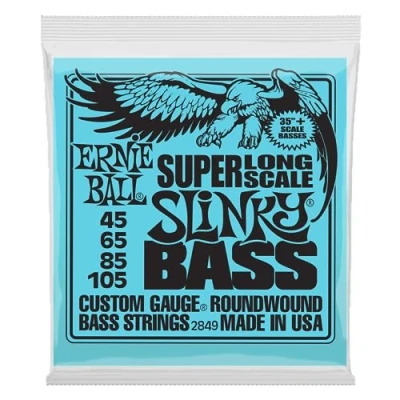 Abbildung von Ernie Ball Super Long Scale Slinky E Bass Saiten, Stärke 45 105