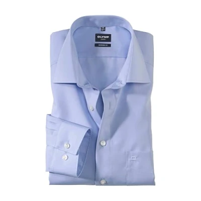 Abbildung von OLYMP Luxor modern fit Hemd Langarm New Kent Kragen Chambray hellblau Gr. 40