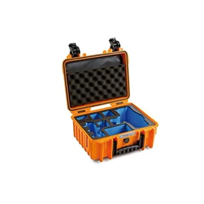 Abbildung von B&amp;W Transportkoffer Outdoor für DJI Mavic 2 Drohne oder Fly More Combo Type 3000 Orange Wasserdicht nach IP67 Zertifizierung, Staubdicht, Bruchsicher und Unverwüstlich