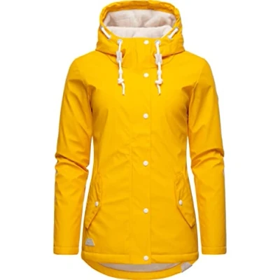 Abbildung von Ragwear Marge Regenjacke / wasserabweisende Jacke, Damen, Größe: Large, Yellow