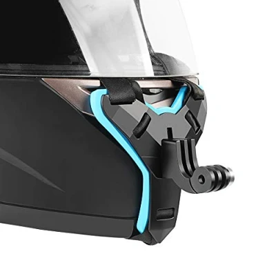 Abbildung von D&amp;F Motorradhelm Vordere Kinn Halterung Halter Helm Strap Mount für DJI Osmo Action,GoPro Hero 11/10/9 /8/7/6/5/4/3,YI Action Kamera