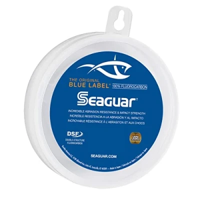 Abbildung von Seaguar Unisex Erwachsene Blue Label 100% Fluorkohlenstoff Vorfach, farblos, 20 Pounds/50 Yards