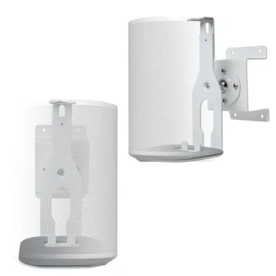 Abbildung von shinar Metall 2er Set Wandhalterung Kompatibel mit Sonos Era 100,Sonos One,One SL und Play:1 Schwenkbar bis zu 360,Neigbar 70/+70 Rotation ohne Stellschrauben kablemanagement Weiß