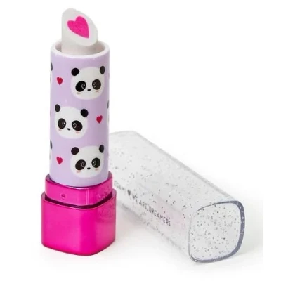 Abbildung von Lippenstift Radiergummi Panda Erdbeerduft XOXO Legami