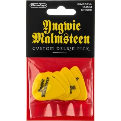 Abbildung von JIM DUNLOP Plektrum Signature Yngwie Malmsteen Delrin 1,14mm 6 Stück, Gelb