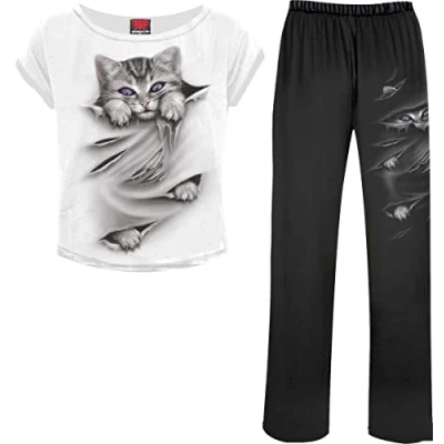 Abbildung von Spiral Bright Eyes 4Pc Gothic Pyjama Set XL