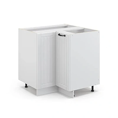 Abbildung von Vicco Eckunterschrank Fame Line, Weiß Landhaus/Weiß, 80.5 cm ohne Arbeitsplatte
