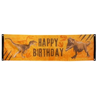 Abbildung von Dino T Rex Banner &#039;Happy Birthday&#039; 50x180 cm pro Einheit