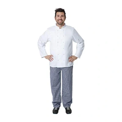 Abbildung von Whites Vegas Koksbuis Wit Lange Mouw (Poly/Ktn) Maat S