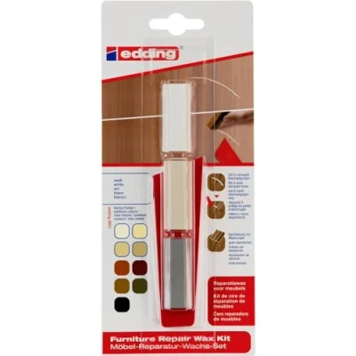 Abbildung von edding Marker 8901 Möbel Reparatur Wachs Set weiß (3er Blister)