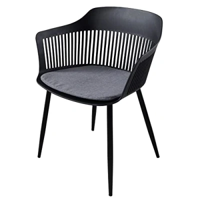 Abbildung von riess ambiente Stuhl AIRE schwarz (Einzelartikel, 1 St), Esszimmer · Kunststoff Metall Outdoor Balkon