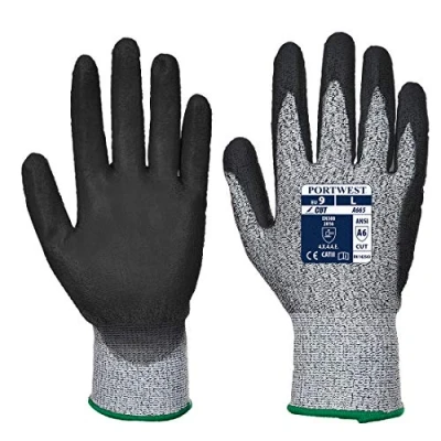 Abbildung von Portwest VHR Advanced Cut &amp; Grip Gloves, Color: Grey/Black, Size: M, A665GRRM