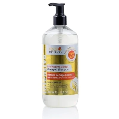 Abbildung von Real Natura Shampoo ohne Salz, Pro Anti Rückstände, 500 ml, gründliche und erfrischende Reinigung
