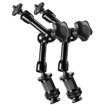 Abbildung von Walimex Pro 20370 Swivel Arm Magic DSLR Gelenkarm/Auslegearm (18 cm, 2 er Set) für Videostative, Rigs und Dolly