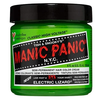 Abbildung von Manic Panic Electric Lizard Classic Creme, vegan, tierversuchsfrei, grüne semipermanente Haarfarbe, 118 ml