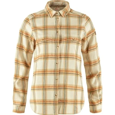 Abbildung von Fjällräven Övik Heavy Flannel Shirt W Damen (Beige L ) Blusen