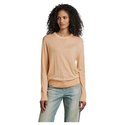 Abbildung von G STAR RAW Damen Core Round Neck Strickpullover, Beige (ivory cream D21960 D166 D761), M