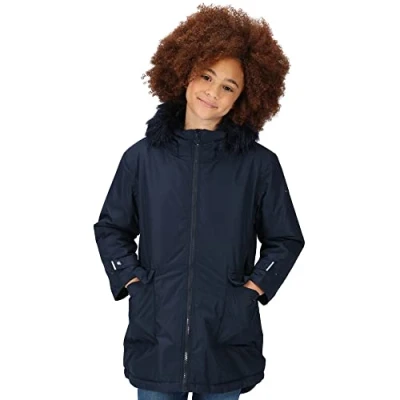 Abbildung von Regatta Jungen Childrens/Kids Unisex Adelyn Waterproof Parka Coat Jacket Regenjacke, Navy,