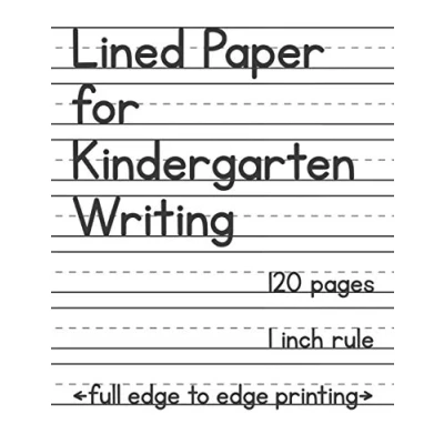 Abbildung von Lined Paper for Kindergarten Writing: 120 Blank Handwriting Practice Pages