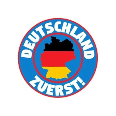 Abbildung von Sammys Shirt Store Deutschland zuerst II Aufkleber 10 cm