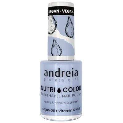 Abbildung von Andreia Professional NutriColor Atmungsaktiver Nagellack Veganer und Tierversuchsfreier Nagelkunst mit langanhaltendem Glanz Finish Farbe NC34 Helles Immergrün Blau 10.5ml