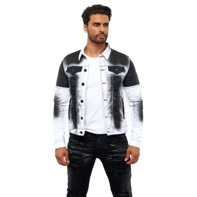 Abbildung von KINGZ Jeansjacke, mit Retro Batik Waschung