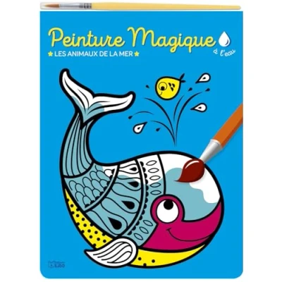 Abbildung von Peinture magique à l&#039;eau : Les animaux de la mer. Avec un pinceau Dès 3 ans