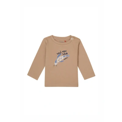 Abbildung von Noppies Grinestar Langarmshirt für Kinder, Größe: 50, Butter cream