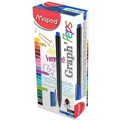 Abbildung von Maped 749120 Graph Peps Fineliner Marina Blau (12 Stück)