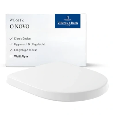 Abbildung von Villeroy &amp; Boch O.Novo WC Sitz mit Deckel Weiß