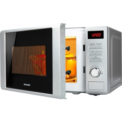 Abbildung von Hanseatic Mikrowelle &quot;619166&quot;, Grill, 700 W, silberfarben