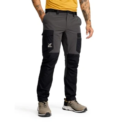 Abbildung von RevolutionRace Rambler Lightweight Pro Pants für Herren, Leichte Outdoor Hose und Wanderhose Anthracite/Black, M