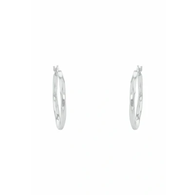 Abbildung von Amor Creolen 925 Sterling Silber Damen Ohrschmuck, 2,5 cm, Silber, Kommt in Schmuck Geschenk Box, 9966318