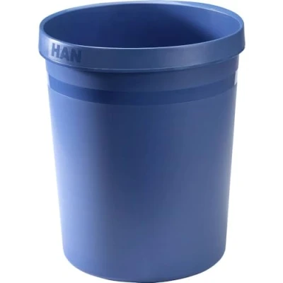 Abbildung von HAN Papierkorb GRIP KARMA, 15 STÜCK, stabiler nachhaltiger Mülleimer aus 80 100% Recyclingmaterial, Abfalleimer mit 18 Liter Volumen, 18198 16, öko blau